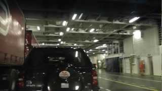 Driving Off Ferry MV Armorique Brittany Ferries Plymouth Devon England 2nd January 2012 [upl. by Hillegass]