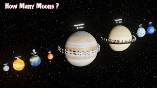 Number of moons of each planet  How Many Moons Does Each Planet Have [upl. by Nnalyrehs53]