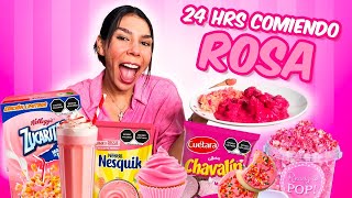 24 HORAS COMIENDO ROSA 💗 Cecia Loaiza [upl. by Josie]