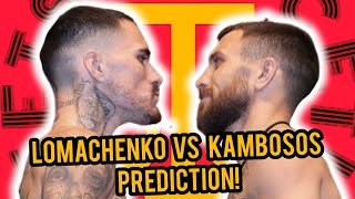 VASYL LOMACHENKO DEF GEORGE KAMBOSOS BY TKO CORNER STOPPAGE PREDICTION [upl. by Attelrak]