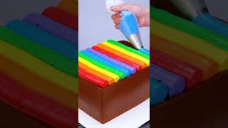 Yummy Rainbow Chocolate Cake Ideas shorts [upl. by Enairb]