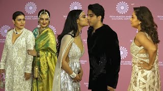 Kajol Daughter Nysa With SRK Family Aryan Gori Khan At Nita Ambani Lanch By The Great Indian Music [upl. by Lada]