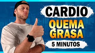 CARDIO HIIT 🔥 5 MINUTOS QUEMA GRASA en casa [upl. by Halbeib]