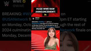 WWE RAW MOVING TO 2HOURS OCT DEC 2024 wwe wweraw wrestlingnews [upl. by Anwad]