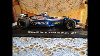 F1 Miniature 124 Jacques Villeneuve 1997 Williams Renault FW 19 Diecast scale 124 decals Rothmans [upl. by Linnea911]