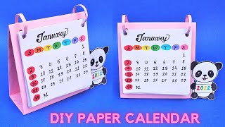 How to make Happy New Year 2022 CalendarDIY Paper CalendarCute Paper Calendar 2022 [upl. by Oremo]