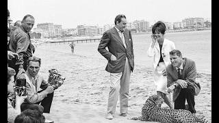 Claudia Cardinale Burt Lancaster 1963 Cast of quotThe Leopardquot on the Beach [upl. by Khalid]