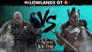 ASOIAF Lowlands GT Battle Report Nights Watch Jeor Mormont vs Greyjoy Victarion Greyjoy [upl. by Shem]