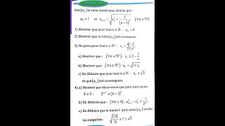 suites numériques 2 bac SM Ex 34 page 104 Almoufid [upl. by Jaf]