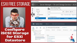 How to Configure iSCSI storage on Windows Server for ESXi Datastore Step by Step Guide [upl. by Giwdul]