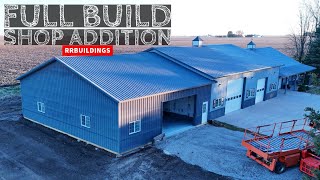 Full Build Shop Addition 40x48 Start To Finish [upl. by Phalan]