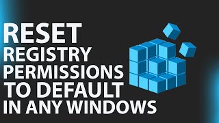 How to reset the entire registry permissions to default in any Windows [upl. by Cheslie310]