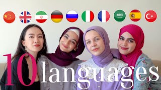 4 Polyglot Girls Talking in 10 Languages subtitles [upl. by Amla]