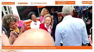 DIA DE VOTAÇÃO Sebastião Melo e Maria do Rosário se abraçam  Eleições 2024 [upl. by Tallou926]