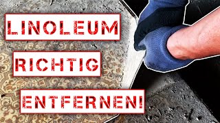 BETONKUNST HEINRICH  LINOLEUM richtig ENTFERNEN [upl. by Woody]