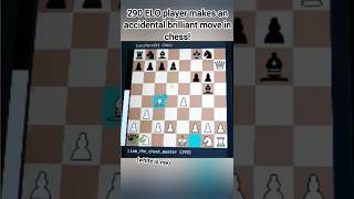 290 ELO player makes an accidental brilliant in chess [upl. by Anaerda526]