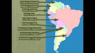 South America Map Rap Spanish Speaking Countries and Capitals [upl. by Braunstein785]