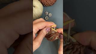 🍂 Cozy Autumn Knits Mastering TwoColor Brioche in 60 Seconds with Merino Wool 🧶💪 [upl. by Zingale]