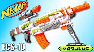 Blaster Nerf Modulus ECS10 avec Kit Longue Portée NStrike Jouet Toy Review Juguetes Hasbro [upl. by Fawnia]