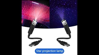 Mini LED Car Roof Star Light Laser Atmosphere Ambient Projector USB Decorative Lamp Multiple Car [upl. by Carla]