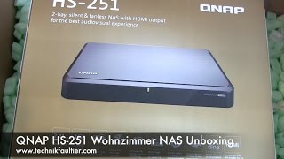 QNAP HS251 Wohnzimmer NAS Unboxing [upl. by Porta]