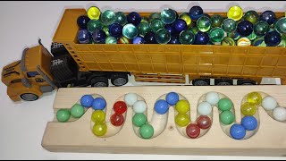 Marble Run Race ☆ HABA Slope amp Retro Makita Truck Garbage Truck Long Version 024 [upl. by Eeruhs]