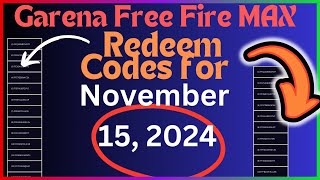 15 Nov Garena Free Fire MAX redeem codes  Step By Step Guide [upl. by Nitsu]