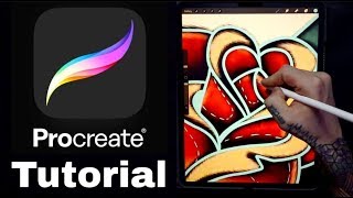 How To Draw Tattoo Stencils In Procreate [upl. by Calloway]