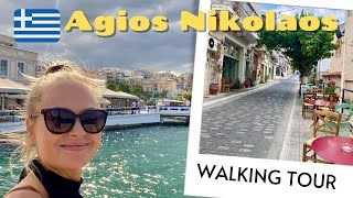 Agios Nikolaos Crete Greece Cinematic Walking Tour [upl. by Yggam119]