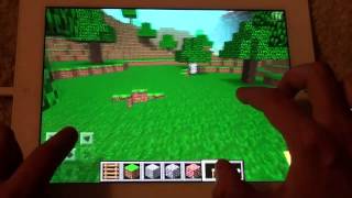 Minecraft  Pocket Edition  gameplay iPad [upl. by Kamin865]