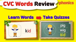 CVC  a e i o u  Short Vowels  Phonics [upl. by Diba]