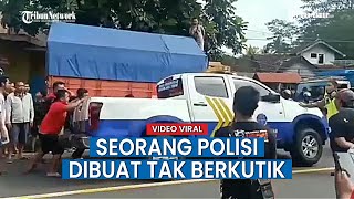 Demo Sopir Truk Hingga Goyangkan Mobil Patroli Sampai Kabur [upl. by Ettennig]