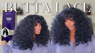 😍 33 Super Affordable Curly Bang Wig TutorialButta Lace HollyWood Wave 26quotSyntheticWigSeries [upl. by Aanas298]