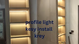 how to install profile light in wardrobe [upl. by Erdnael342]