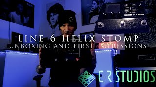 Line 6 Helix Stomp unboxing and first impressions NGD line6 Helix modernmetal [upl. by Foah]