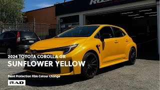 Wrapping a Toyota Corolla GR in Sunflower Yellow [upl. by Alletsyrc414]