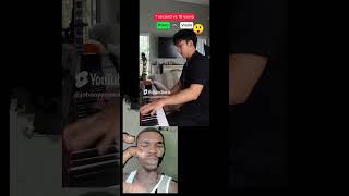 Stages of playing the piano vs voilin trending foryou music violin piano [upl. by Priscella]