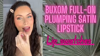 Buxom Full On Plumping Lip Cream Swatches buxom lipstick lipswatches feather lips lipsync [upl. by Warden934]