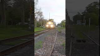 LIRR 404 Leads Greenport Scoot Into Mattituck railfanning train railroad [upl. by Ahsitam]