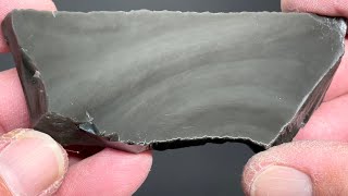 Cutting Incredible ￼Silver Sheen Obsidian ￼￼ [upl. by Botzow]