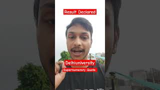 Result Out supernumerary Quota Delhi University delhiuniversity [upl. by Ecnadnac]