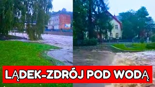 LądekZdrój pod wodą Rzeka niesie konary [upl. by Beall]