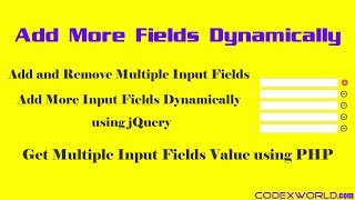 Add Remove Input Fields Dynamically using jQuery [upl. by Minna]