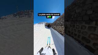 Sur la piste verte du tunnel ⛷️ ski winter mountain snow [upl. by Secrest]