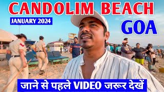 Candolim Beach Goa January 2024  Current Situation in Goa  Goa Vlog [upl. by Bina]