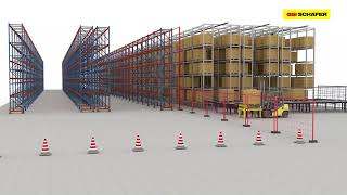 SSI EXYZ C Automation of your existing pallet racking  SSI SCHAEFER [upl. by Clementi972]