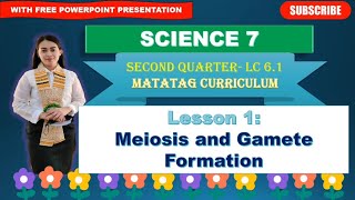 SCIENCE 7 Quarter 2 LC 61 MEIOSIS AND GAMETE FORMATION MATATAG CURRICULUM [upl. by Stempson]