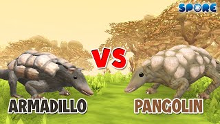 Armadillo vs Pangolin  Beast Faceoff S4E14  SPORE [upl. by Hnahc]