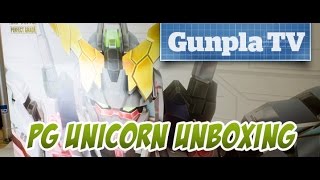 PG Unicorn Gundam Unboxing  Part 1  Gunpla TV Exclusive [upl. by Goles389]