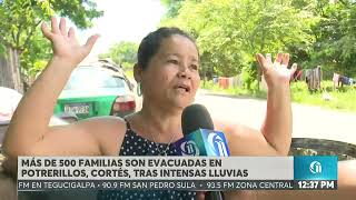 ON MERIDIANO l Más de 500 familias ecacuadas en potrerillos Cortés debido a intensas lluvias [upl. by Mosera948]